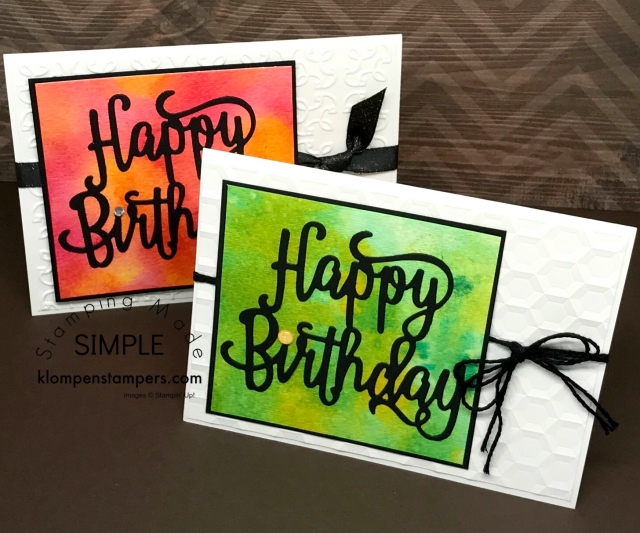 Smooching Technique using Happy Birthday Thinlits.