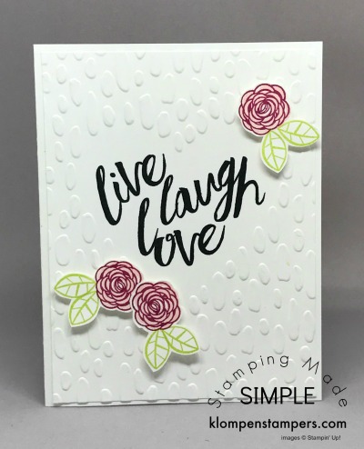 Quick & easy wedding card using Happy Birthday Gorgeous stamp set by Stampin' Up!