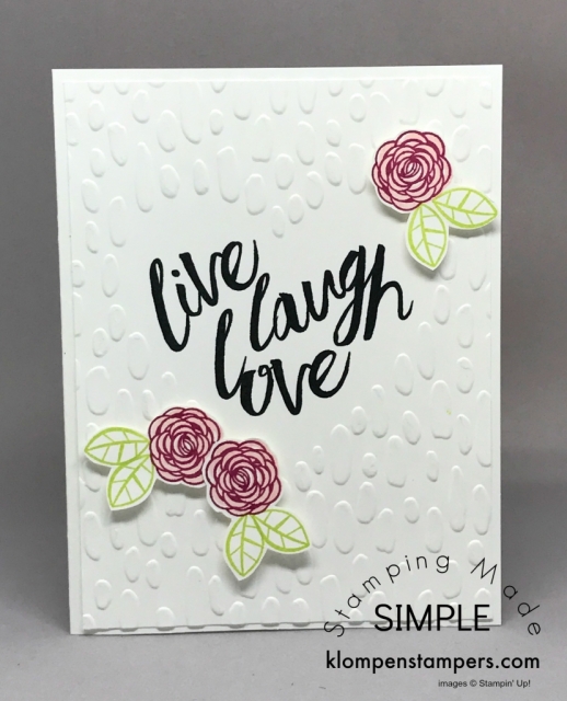 Quick & easy wedding card using Happy Birthday Gorgeous stamp set by Stampin' Up!