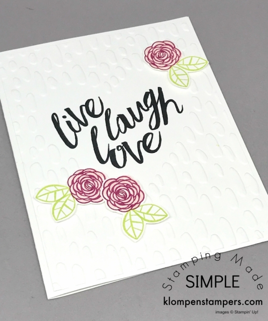 Quick & easy wedding card using Happy Birthday Gorgeous stamp set by Stampin' Up!