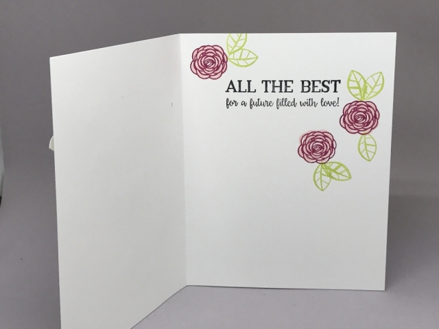 Quick & easy wedding card using Happy Birthday Gorgeous stamp set by Stampin' Up!