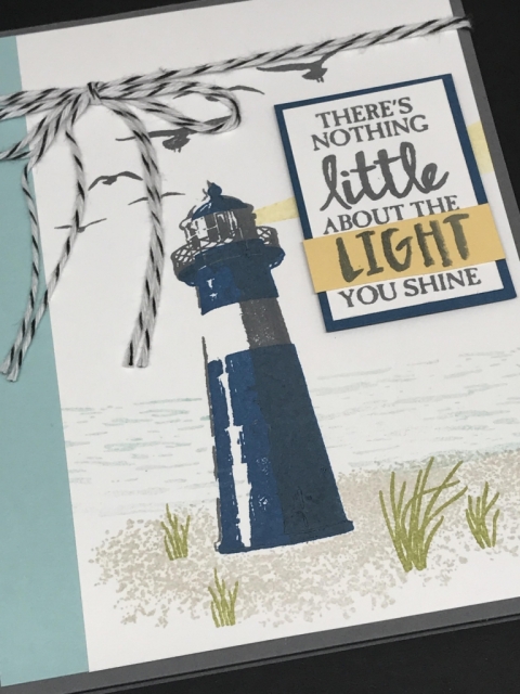 Easy fun fold card using High Tide stamp set from Stampin' Up!. Instructions & video posted.