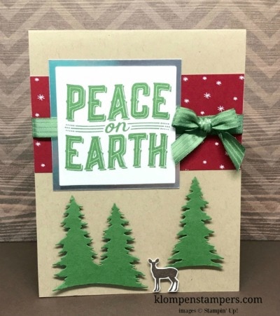 Easy card using Stampin' Up! Carols of Christmas stamp set and Card Front Builder Thinlits. Start your cards early this year!
