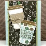 Card made with Coffee Cafe bundle by Stampin' Up!  All details and directions posted on klompenstampers.com