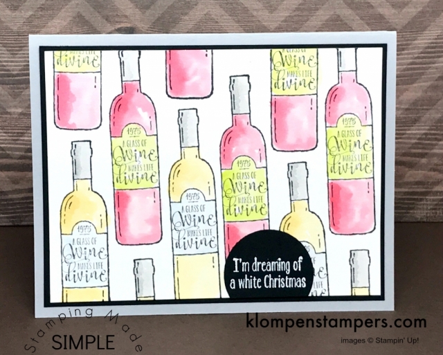 Learn how to easily watercolor using the Stampin' Up! Half Full set. Video and instructions at klompenstampers.com