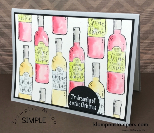 Learn how to easily watercolor using the Stampin' Up! Half Full set. Video and instructions at klompenstampers.com
