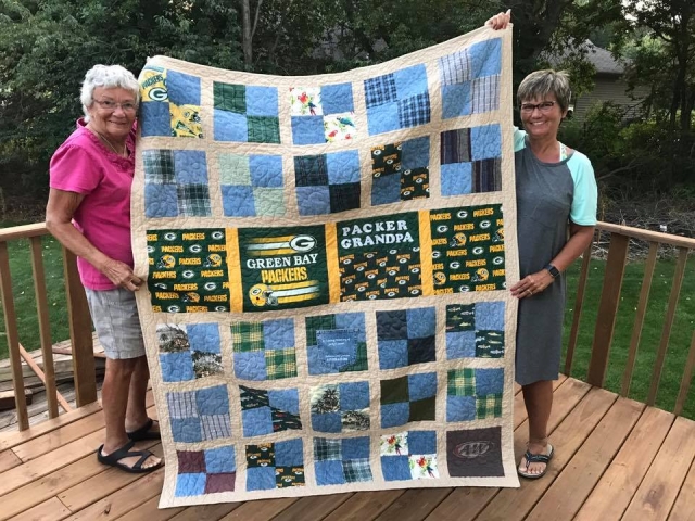 Memory Quilt made with my fathers clothing.