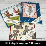Birthday Memories Designer Series Paper (DSP) projects. Instructions posted. DSP helps you make quick and easy cards.