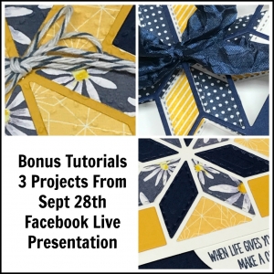 Tutorials for 3 projects using Christmas Quilt Bundle that I featured in my Facebook Live on September 28th