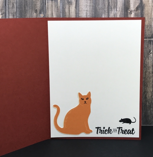 Cute & easy card using Spooky Cat Bundle by Stampin' Up!