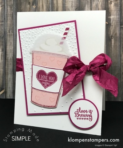Easy project using Merry Cafe stamp set from Stampin' Up! All details posted.