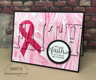 Video showing Eclipse Technique using Courage stamp set by Stampin' Up! and Large Letters Framelits.
