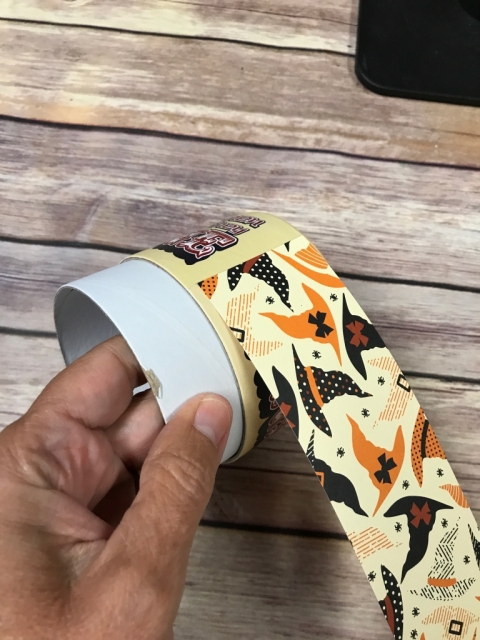 How to cover a round box with Designer Series Paper