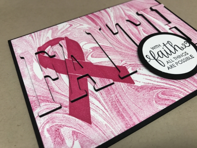 Video showing Eclipse Technique using Courage stamp set by Stampin' Up! and Large Letters Framelits.
