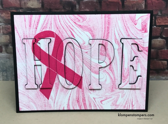 Video showing Eclipse Technique using Courage stamp set by Stampin' Up! and Large Letters Framelits.