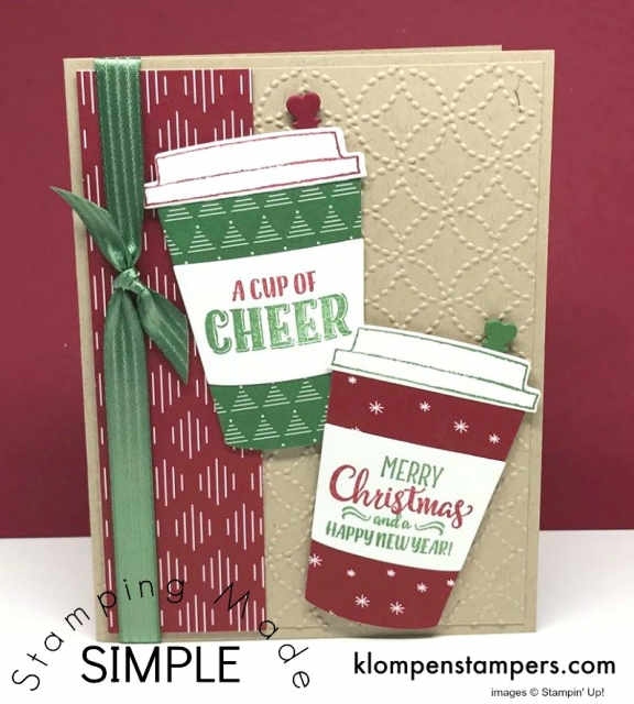 Easy project using Merry Cafe stamp set from Stampin' Up! All details posted.