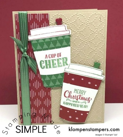 Easy project using Merry Cafe stamp set from Stampin' Up! All details posted.