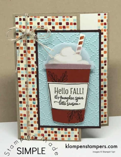 Easy project using Merry Cafe stamp set from Stampin' Up! All details posted.