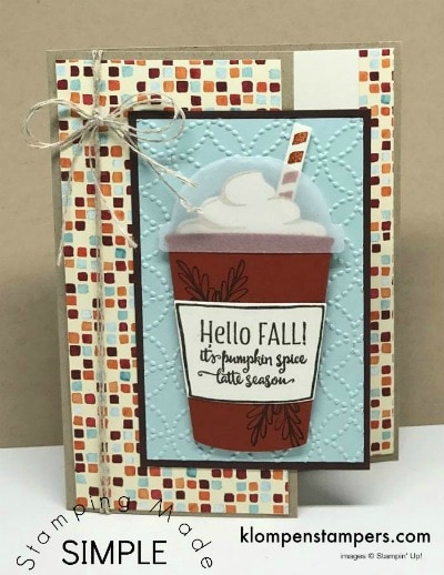Easy project using Merry Cafe stamp set from Stampin' Up! All details posted.