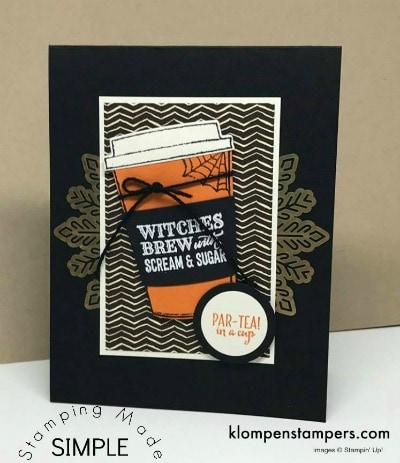 Easy project using Merry Cafe stamp set from Stampin' Up! All details posted.