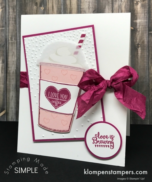 Easy project using Merry Cafe stamp set from Stampin' Up! All details posted.