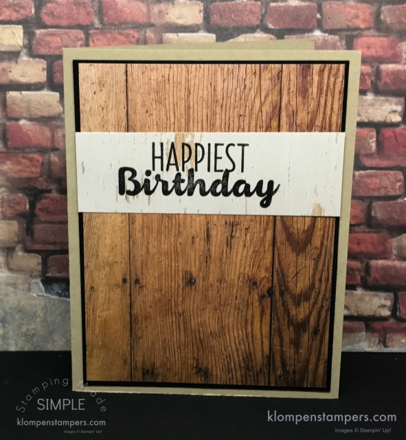 Quick & Easy cards featuring Wood Textures Designer Series Papers (DSP) from Stampin' Up!. Great Masculine Cards!