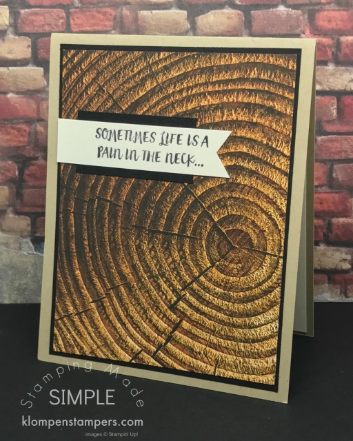 Quick & Easy cards featuring Wood Textures Designer Series Papers (DSP) from Stampin' Up!. Great Masculine Cards!