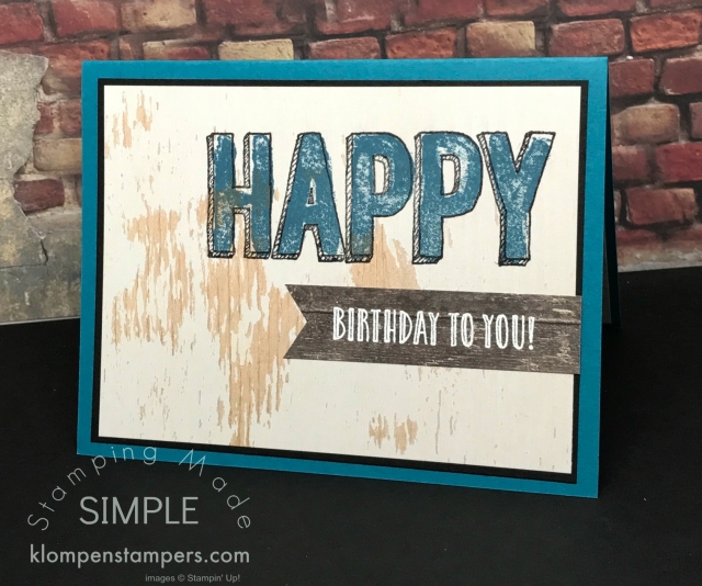 Quick & Easy cards featuring Wood Textures Designer Series Papers (DSP) from Stampin' Up!. Great Masculine Cards!
