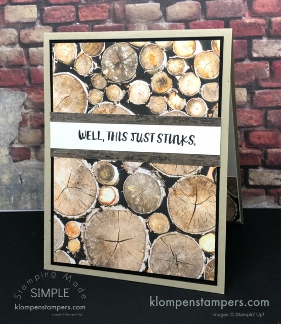 Quick & Easy cards featuring Wood Textures Designer Series Papers (DSP) from Stampin' Up!. Great Masculine Cards!