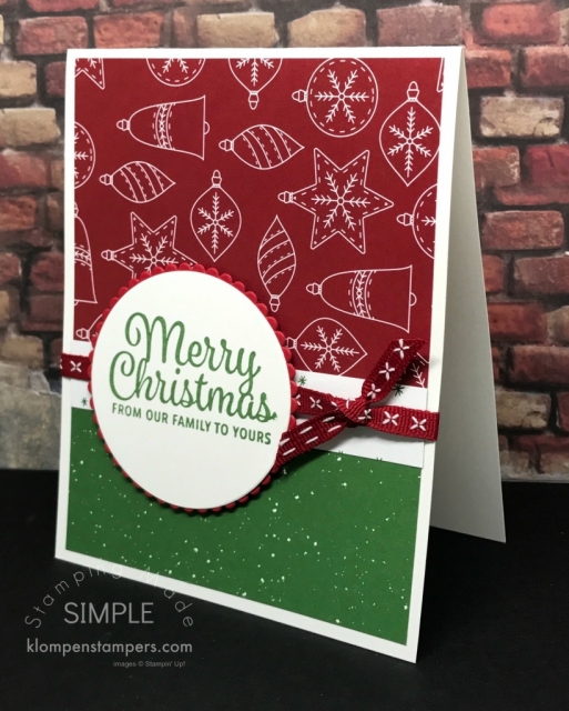 Quick & Easy Christmas cards using Be Merry DSP and Snowflake Sentiments from Stampin' UP!