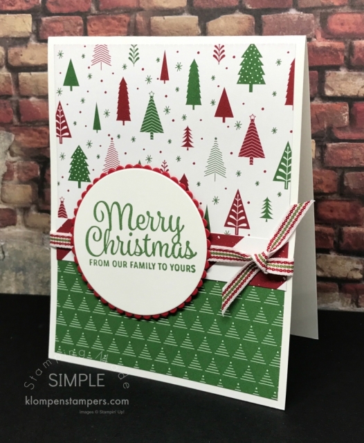 Quick & Easy Christmas cards using Be Merry DSP and Snowflake Sentiments from Stampin' UP!