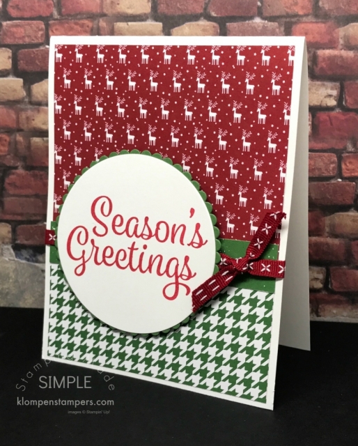 Quick & Easy Christmas cards using Be Merry DSP and Snowflake Sentiments from Stampin' UP!
