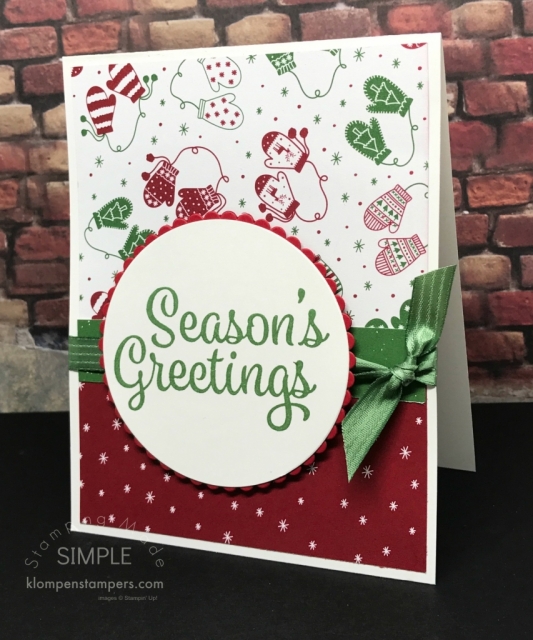 Quick & Easy Christmas cards using Be Merry DSP and Snowflake Sentiments from Stampin' UP!