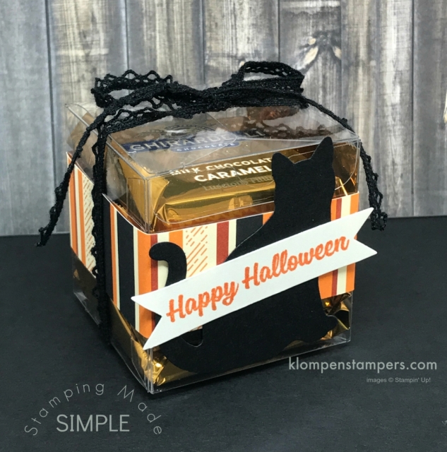 Cute Halloween Box ideas using Spooky Cat & Creep it Real stamp sets from Stampin' Up!