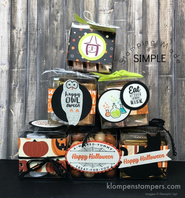Cute Halloween Box ideas using Spooky Cat & Creep it Real stamp sets from Stampin' Up!