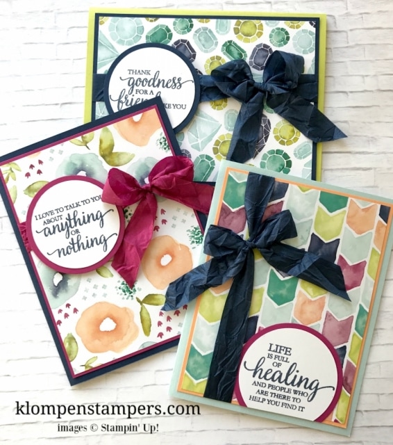Naturally Eclectic Designer Series Paper (DSP) projects. Instructions posted. DSP helps you make quick and easy cards.
