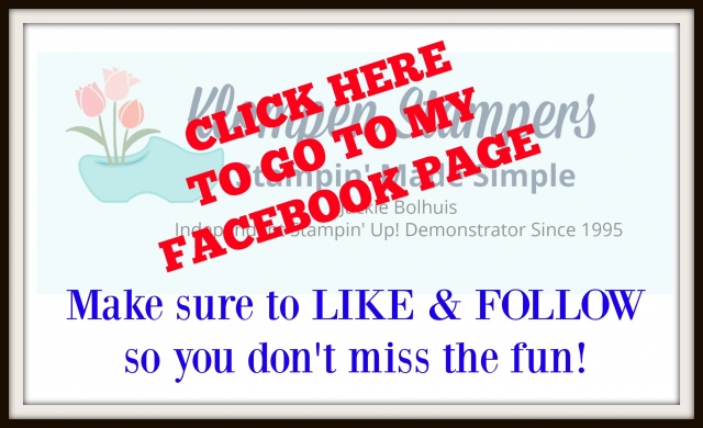 Make sure to follow me on facebook so you don't miss my live stamping!
