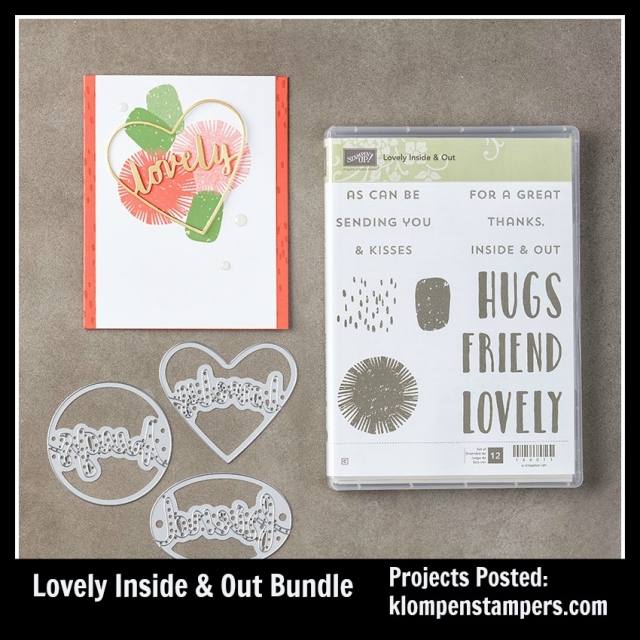 Lovely Inside & Out bundle is perfect for quick & easy cards. All details posted on Klompenstampers.com