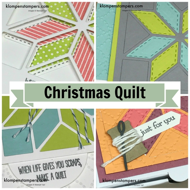 Online stamping class featuring Christmas Quilt bundle from Stampin' Up! Free with order, or purchase class and kit.