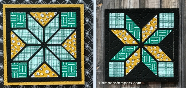 Tips & Video for using the Quilt Builder Framelits. You can get so many different looks when combined with Christmas Quilt stamp set by Stampin' Up!