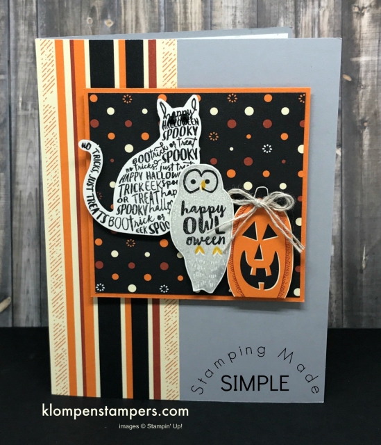 Cute & easy card using Spooky Cat Bundle by Stampin' Up!