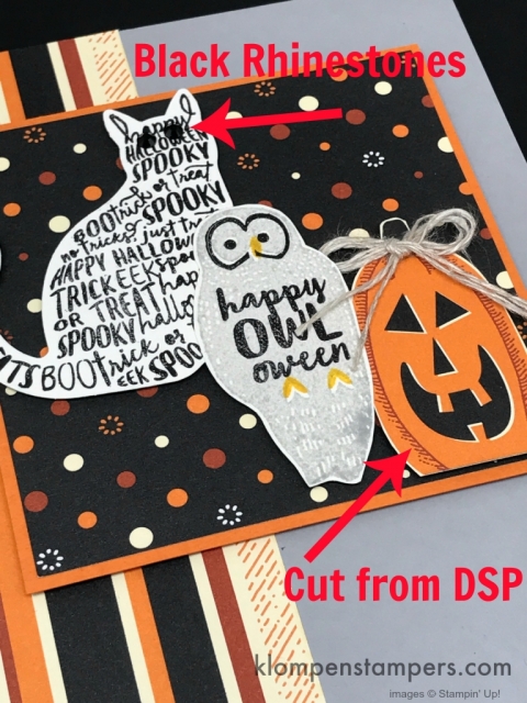 Cute & easy card using Spooky Cat Bundle by Stampin' Up!