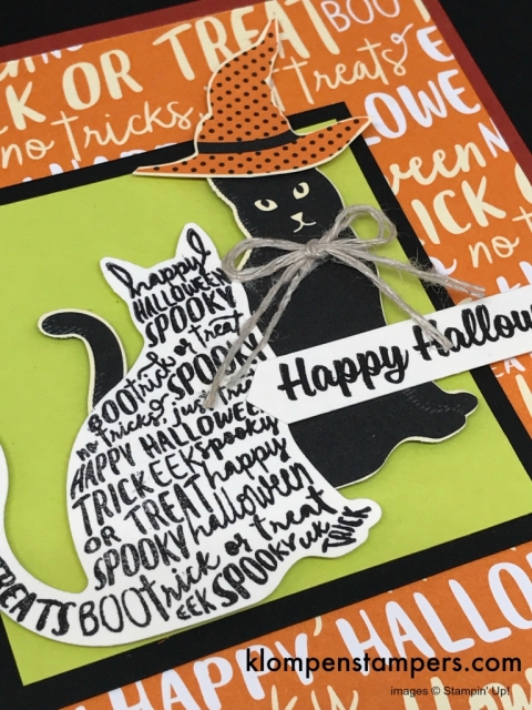Cute & easy card using Spooky Cat Bundle by Stampin' Up!