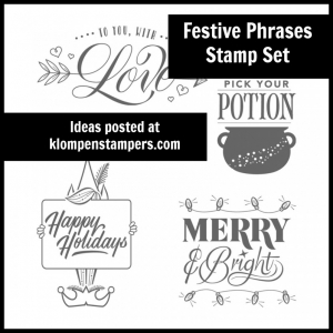 Festive Phrases stamp set from Stampin' Up! Quick & easy cards that are so cute!