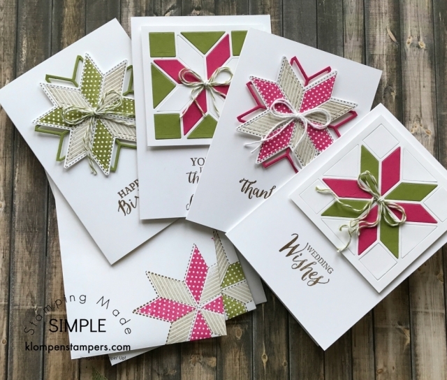 Lovely cards made using Christmas Quilt Bundle by Stampin' Up!. Definitely not just for Christmas!