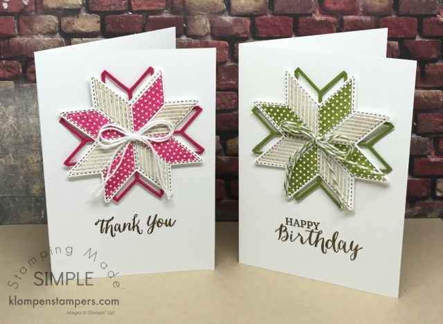 Note cards made using the Stampin' Up! Christmas Quilt Bundle and Rose Wonder stamp set