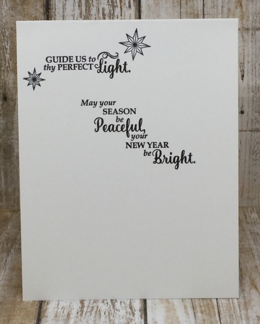 Easy Christmas card using Stampin' Up! Star of Light stamp set & Starlight Thinlits