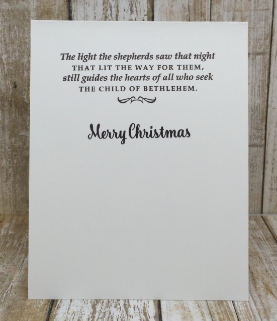 Easy Christmas card using Stampin' Up! Star of Light stamp set & Starlight Thinlits