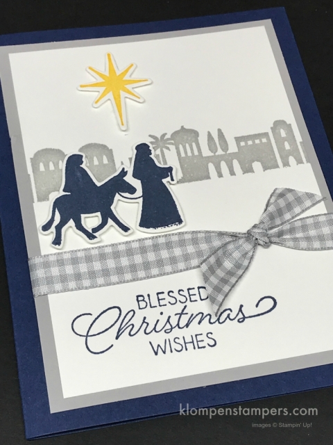 Night in Bethlehem by Stampin' Up! Quick & easy Christmas Cards. All details posted at klompenstampers.com