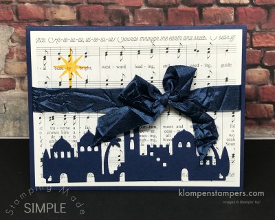 Night in Bethlehem by Stampin' Up! Quick & easy Christmas Cards. All details posted at klompenstampers.com